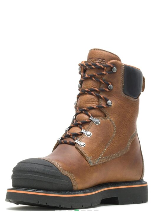 HYTEST Boulder 8-Inch Alloy Toe Met Guard Work Boots Brown Men’s Size 11M